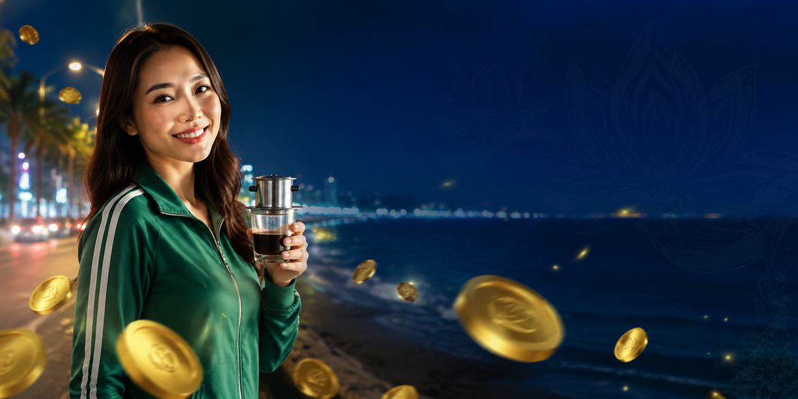 Bờ biển Phan Thiết về đêm với không khí giải trí trực tuyến sôi động